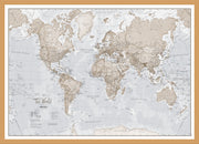 WM00275_M_BWOAK - The World Is Art - Wall Map Neutral