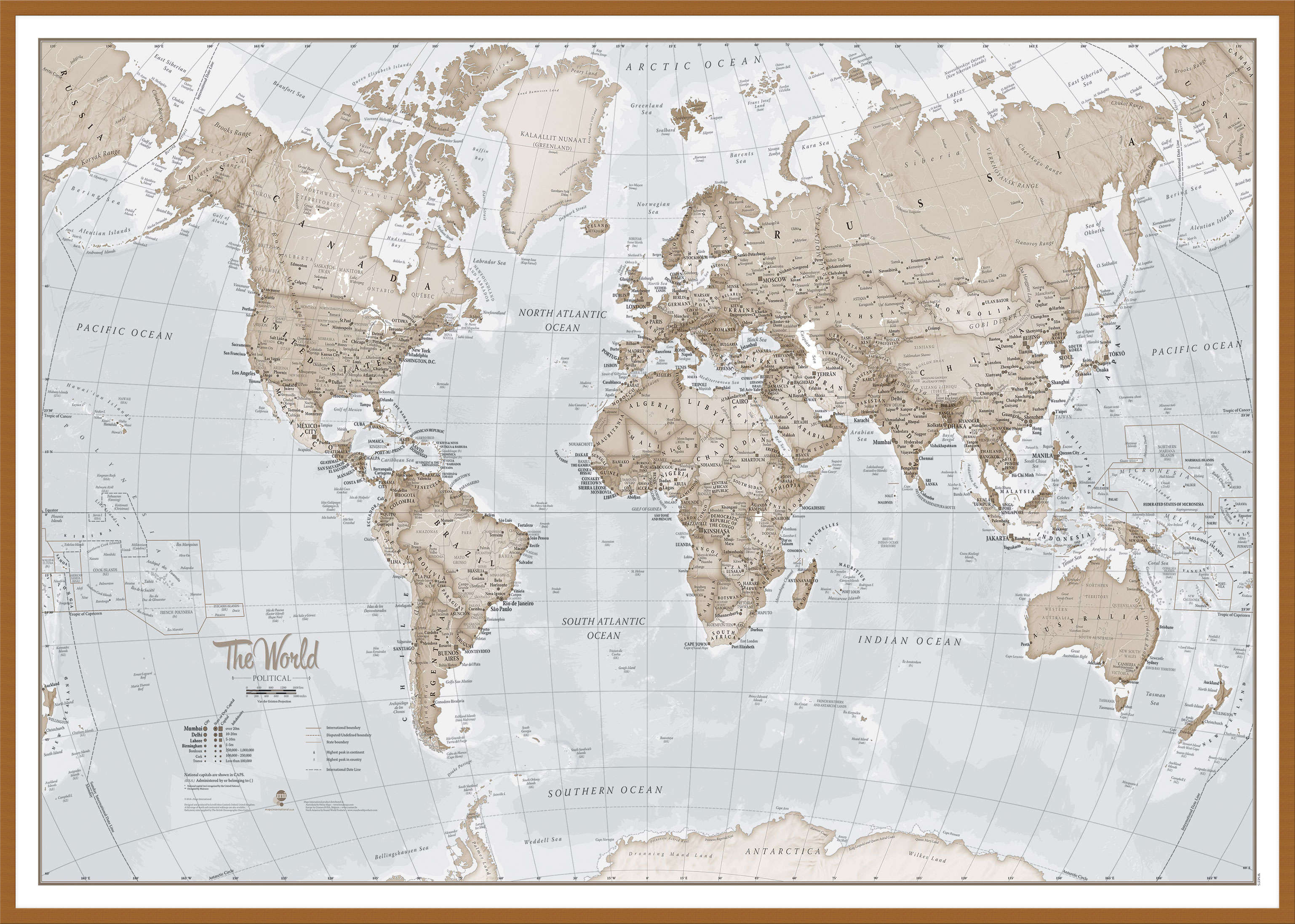 WM00275_L_LBWTE - The World Is Art - Wall Map Neutral
