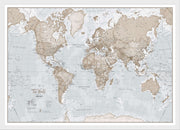 WM00275_S_BWWHI - The World Is Art - Wall Map Neutral