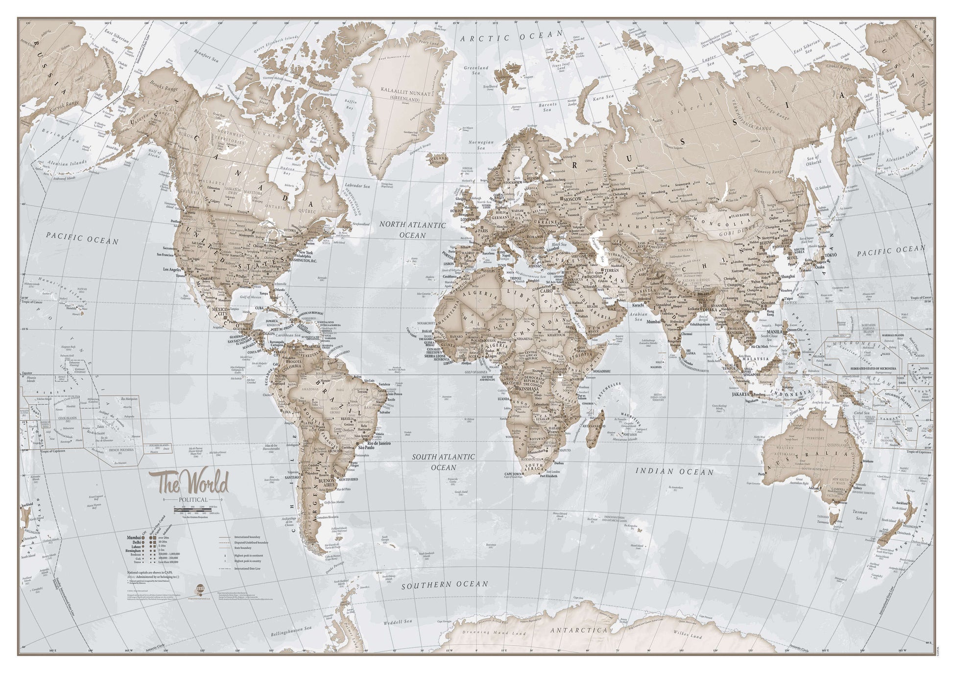 WM00275_S_CANRL - The World Is Art - Wall Map Neutral