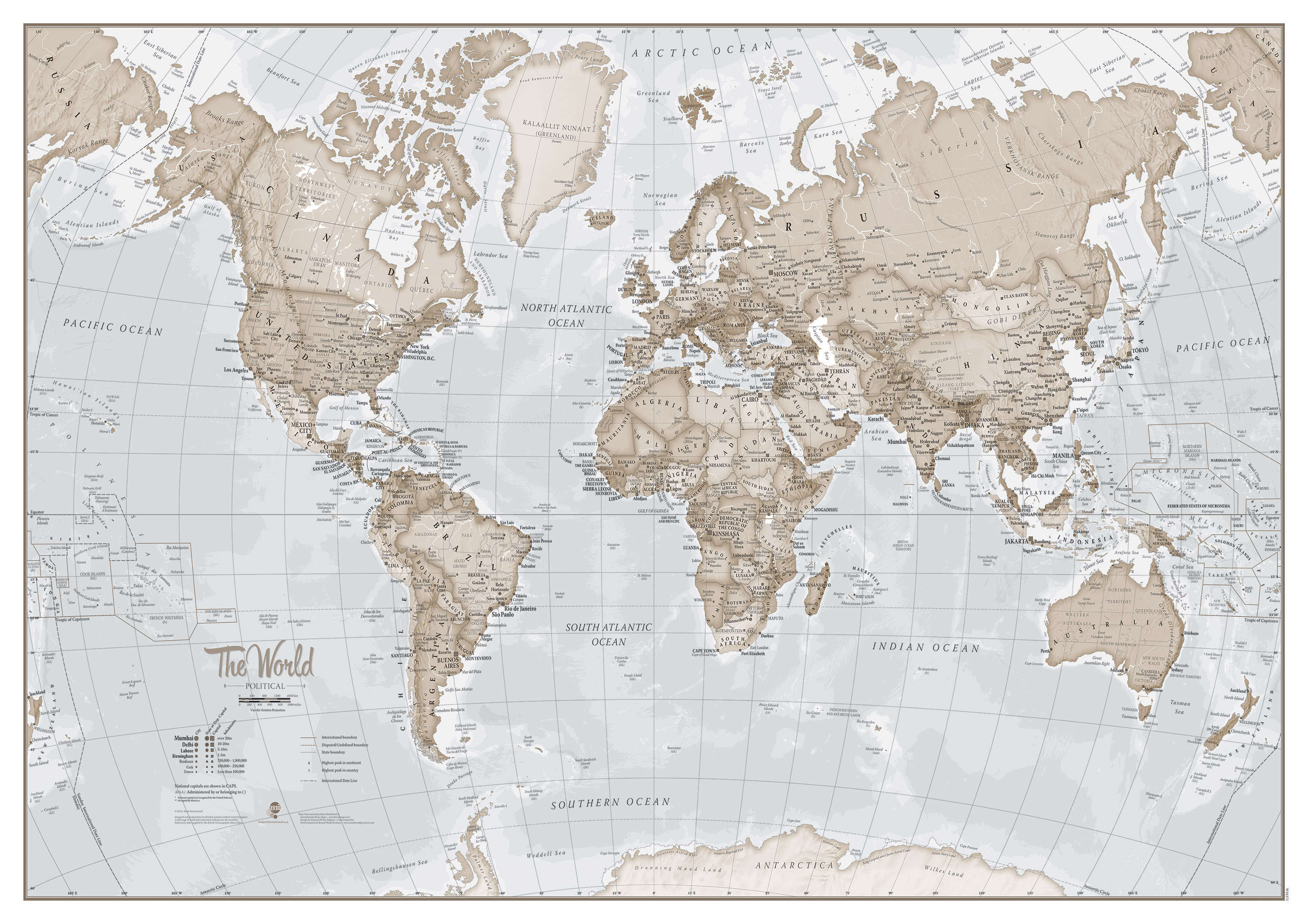 WM00275_S_CANRL - The World Is Art - Wall Map Neutral