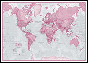 WM00273_L_LBDBL - The World Is Art - Wall Map Pink