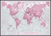 WM00273_L_LBWBL - The World Is Art - Wall Map Pink