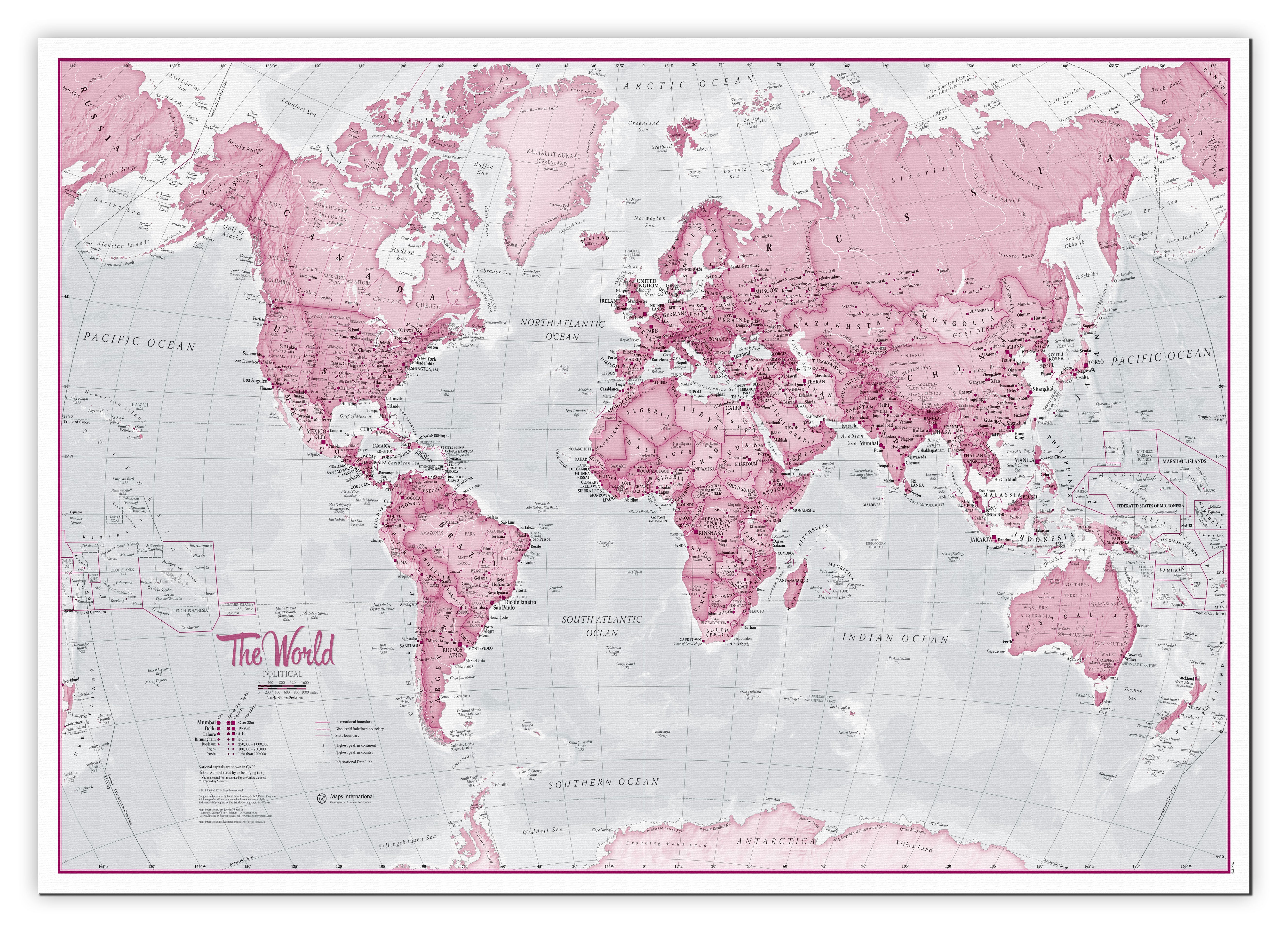 WM00273_H_CANVA - The World Is Art - Wall Map Pink