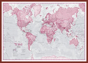 WM00273_M_PINOK - The World Is Art - Wall Map Pink