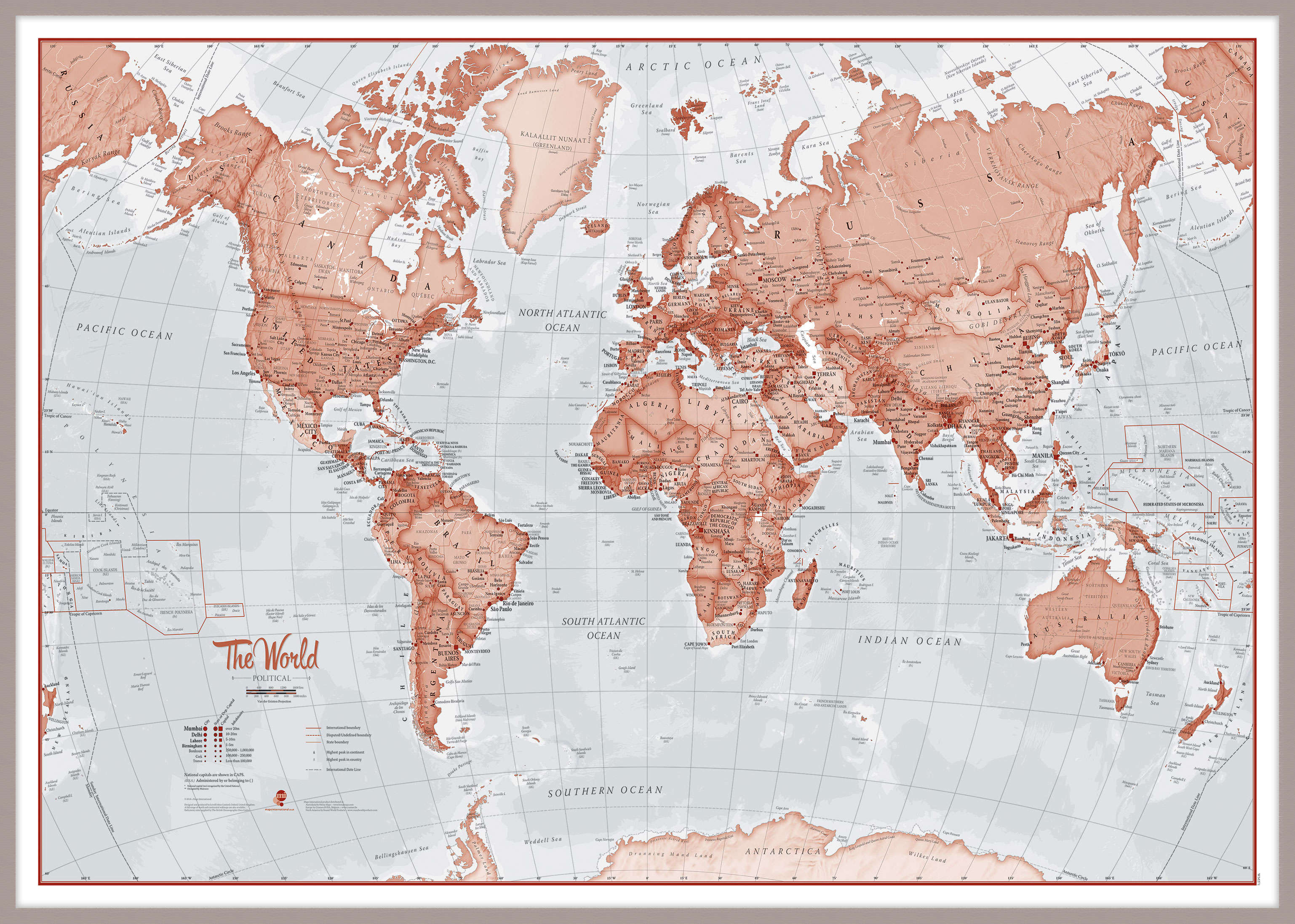 WM00271_L_MGFAL - The World Is Art - Wall Map Red