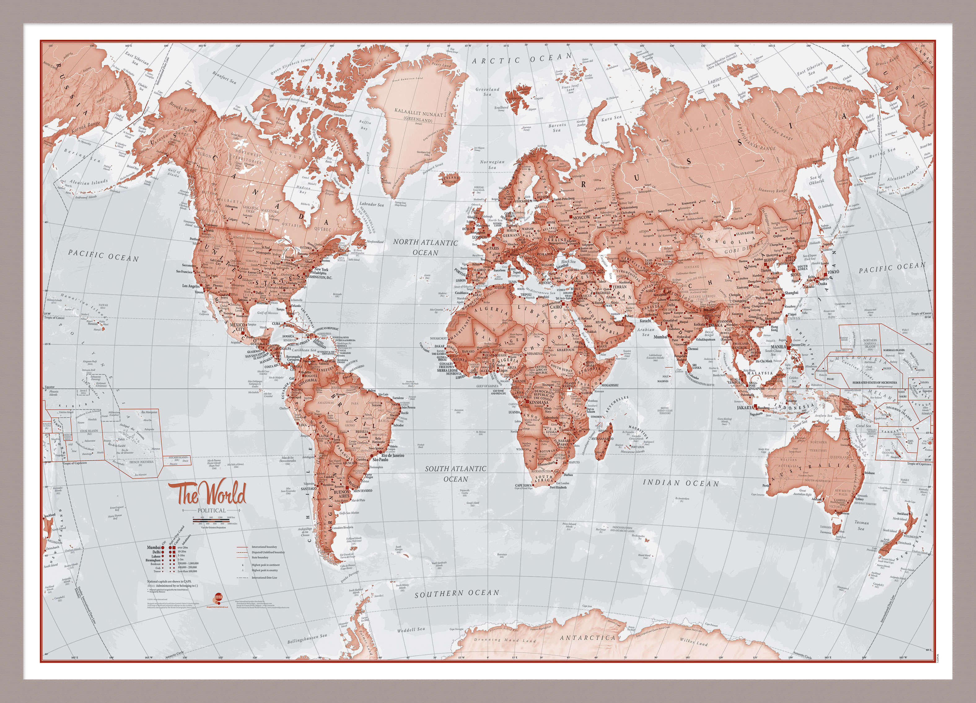 WM00271_M_MGFAL - The World Is Art - Wall Map Red