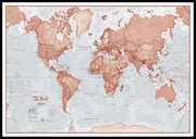 WM00271_L_LBDBL - The World Is Art - Wall Map Red