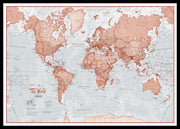 WM00271_M_PINBL - The World Is Art - Wall Map Red