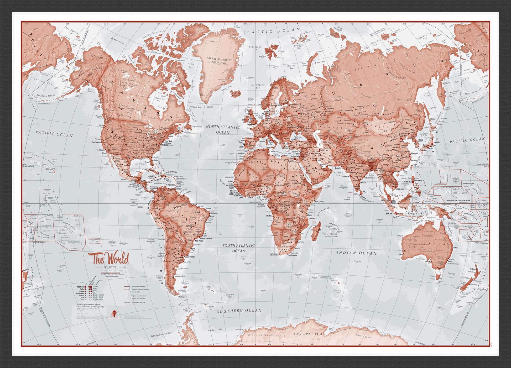 WM00271_S_BWBLA - The World Is Art - Wall Map Red