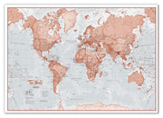 WM00271_H_CANVA - The World Is Art - Wall Map Red