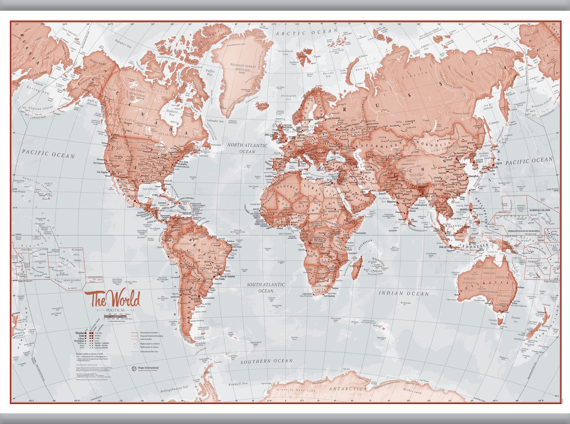WM00271_L_LAMHB - The World Is Art - Wall Map Red