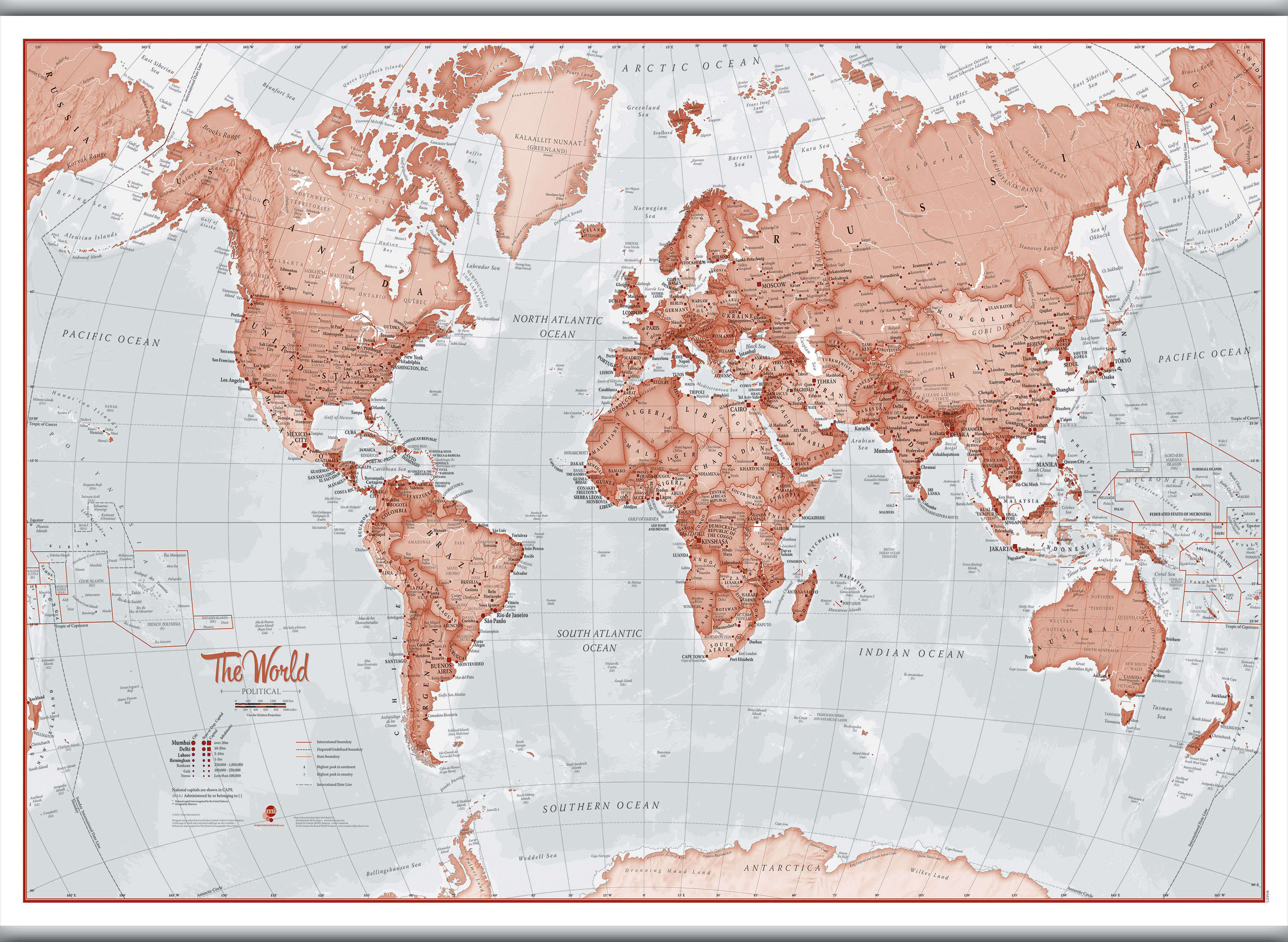 WM00271_H_CANHB - The World Is Art - Wall Map Red