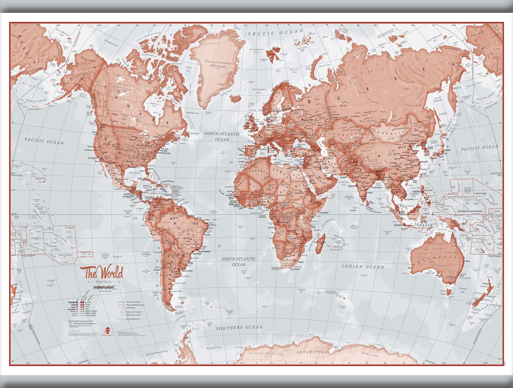 WM00271_M_CANHB - The World Is Art - Wall Map Red