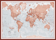 WM00271_S_PINOK - The World Is Art - Wall Map Red