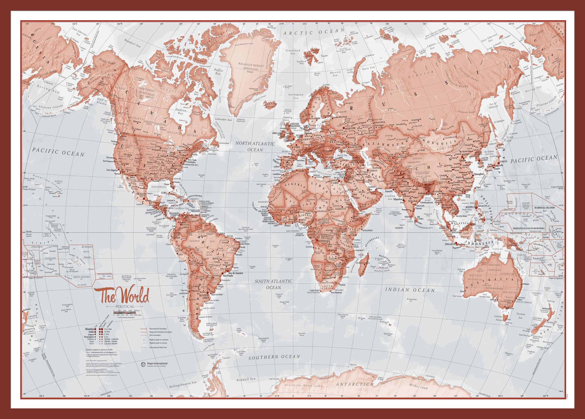 WM00271_S_PINOK - The World Is Art - Wall Map Red