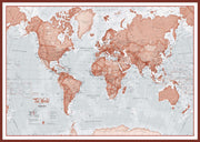 WM00271_H_LBDOK - The World Is Art - Wall Map Red