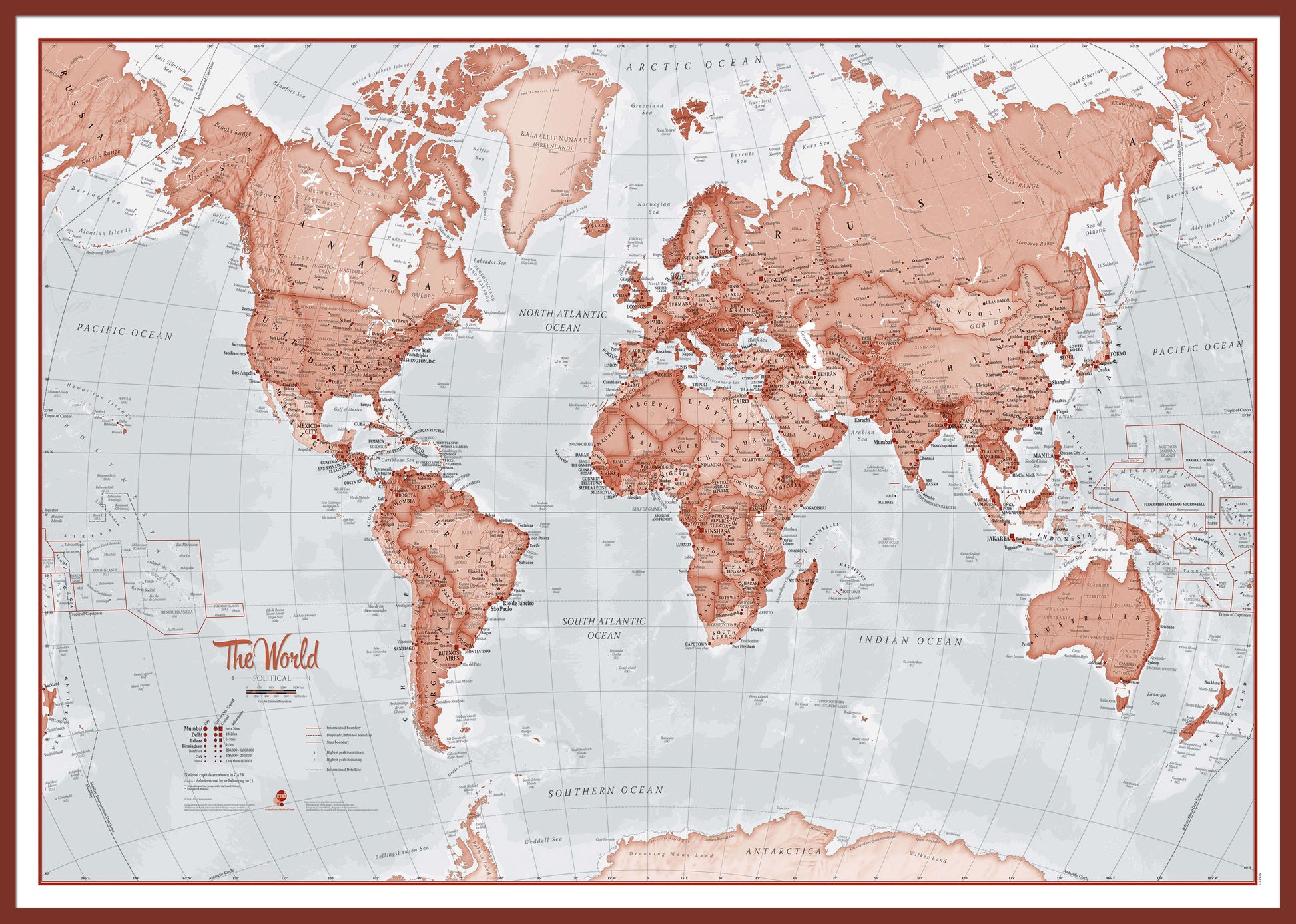 WM00271_H_LBDOK - The World Is Art - Wall Map Red