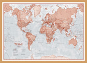 WM00271_S_BWOAK - The World Is Art - Wall Map Red