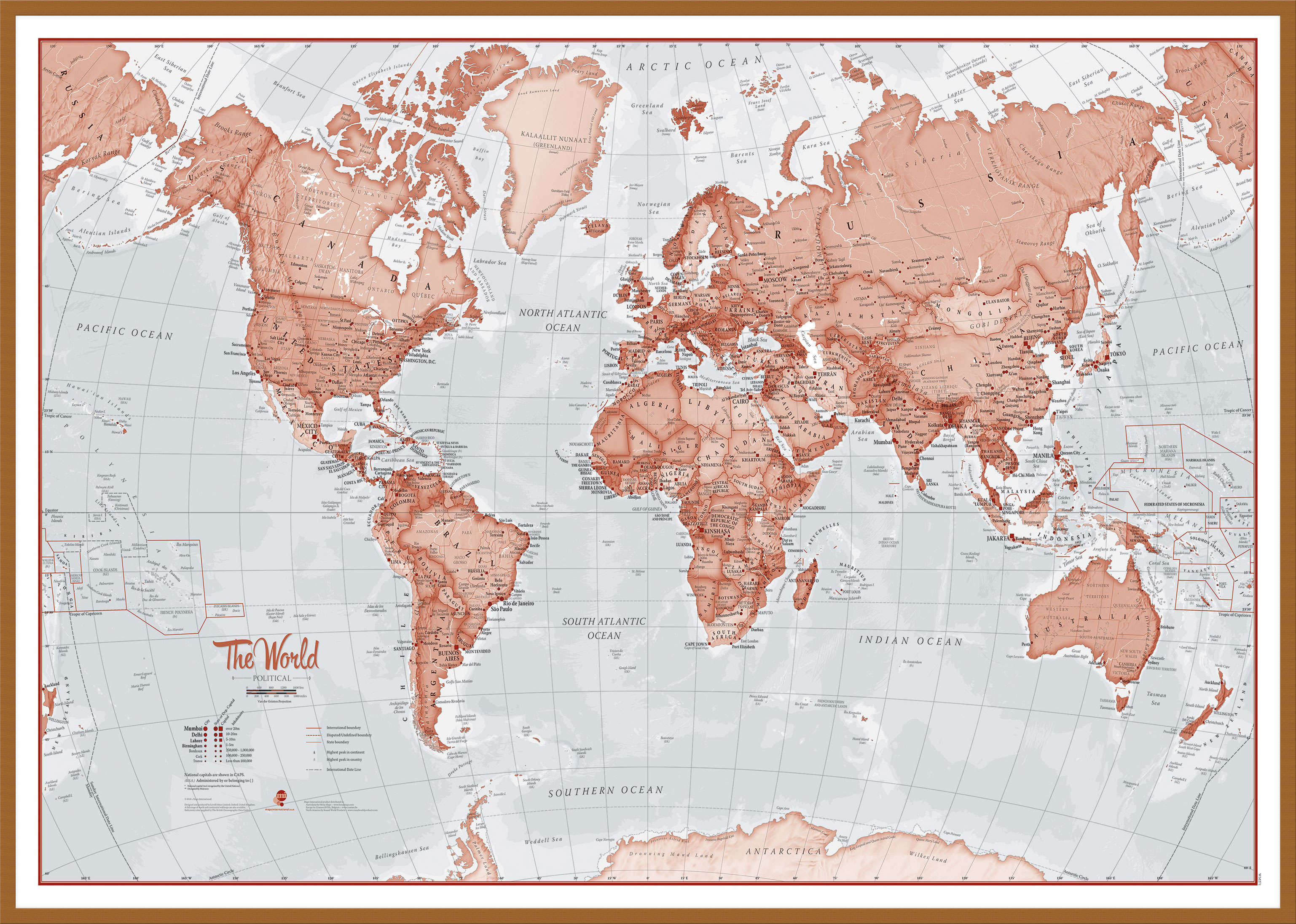 WM00271_L_LBWTE - The World Is Art - Wall Map Red