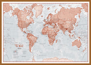 WM00271_L_WDTEA - The World Is Art - Wall Map Red