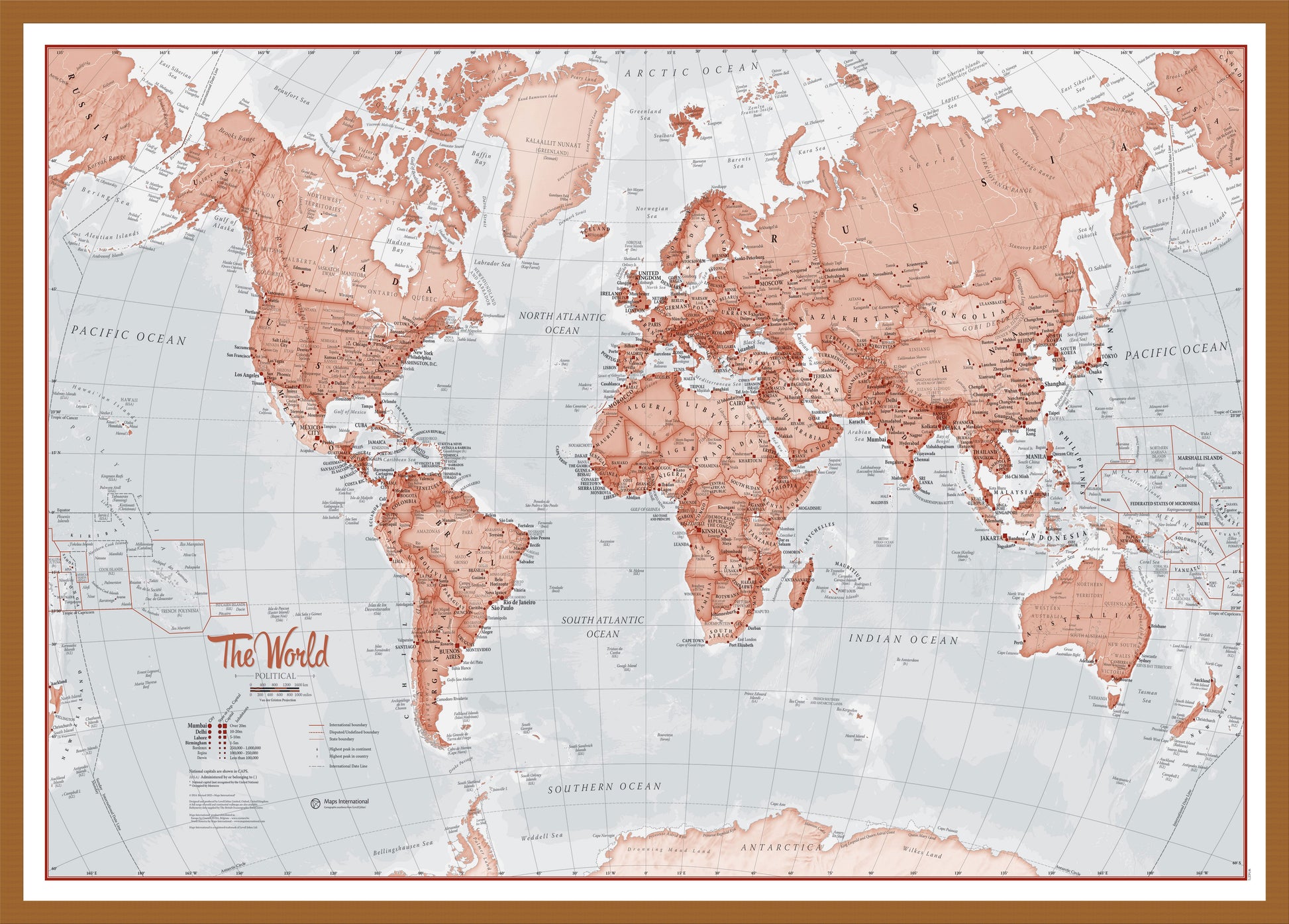 WM00271_L_WDTEA - The World Is Art - Wall Map Red