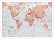 WM00271_L_WDWHI - The World Is Art - Wall Map Red