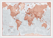 WM00271_M_BWWHI - The World Is Art - Wall Map Red