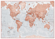 WM00271_L_PAPER - The World Is Art - Wall Map Red