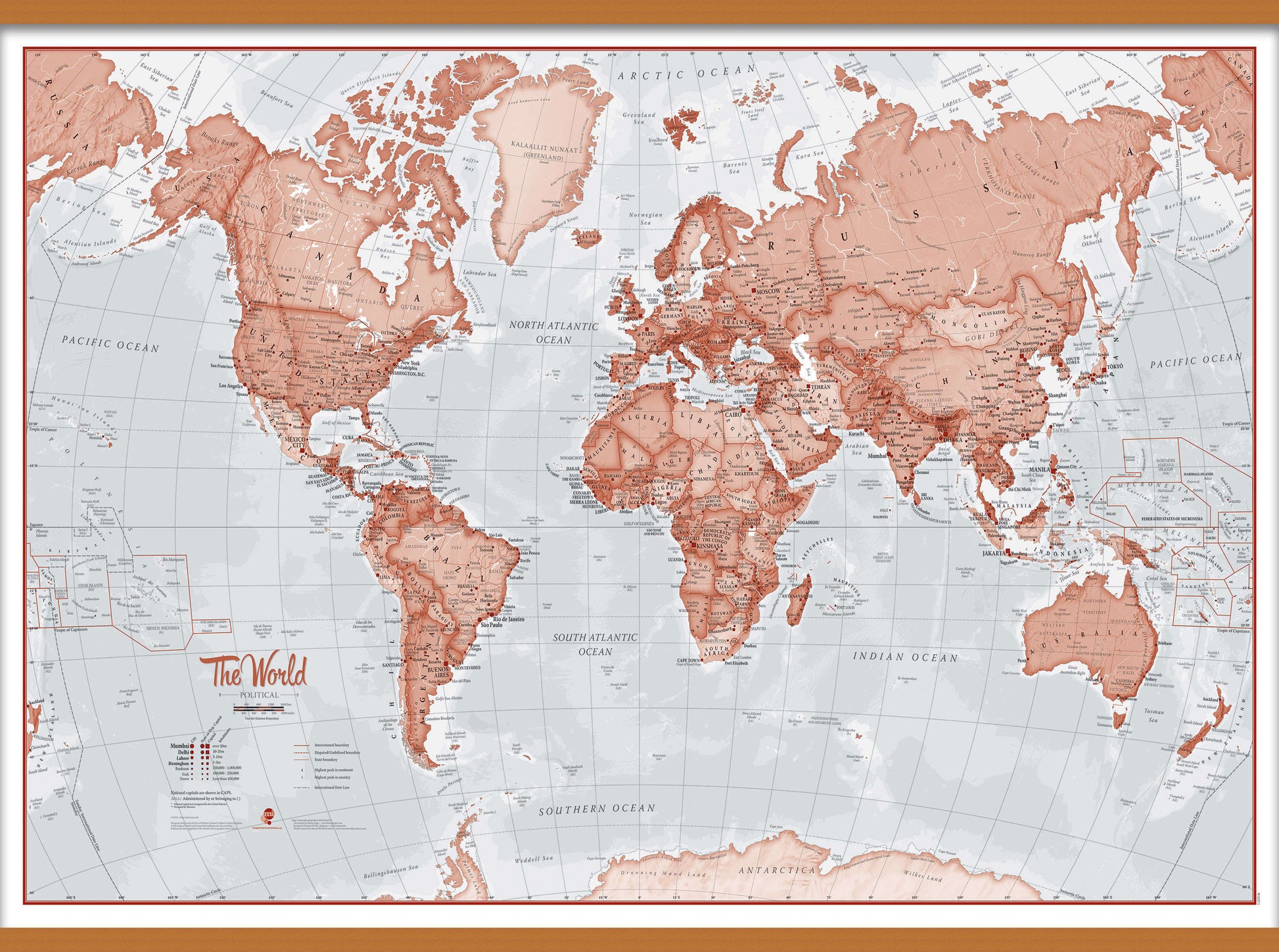 WM00271_H_CWDHB - The World Is Art - Wall Map Red