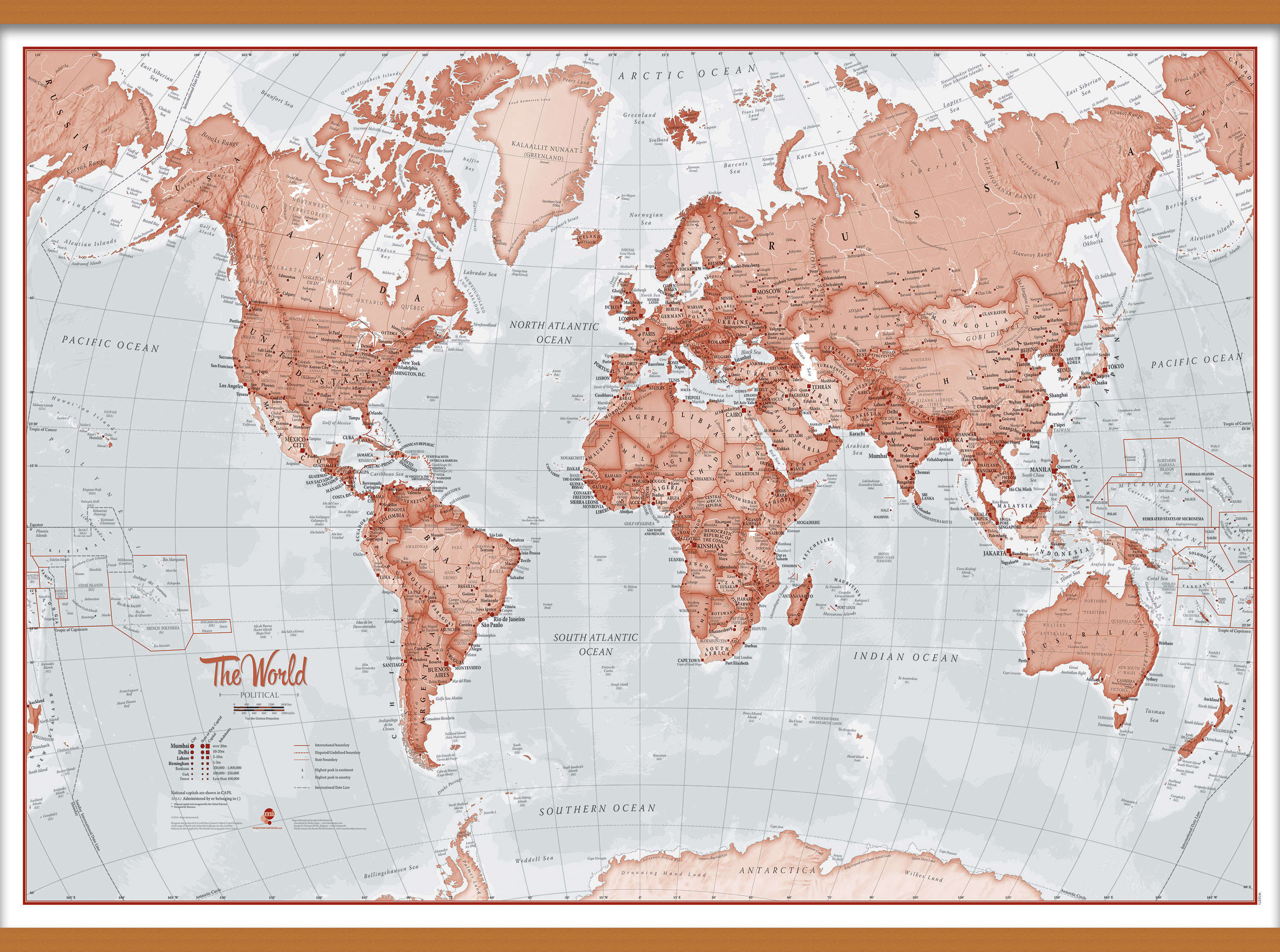 WM00271_H_CWDHB - The World Is Art - Wall Map Red