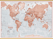 WM00271_S_CWDHB - The World Is Art - Wall Map Red