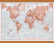 WM00271_M_CWDHB - The World Is Art - Wall Map Red