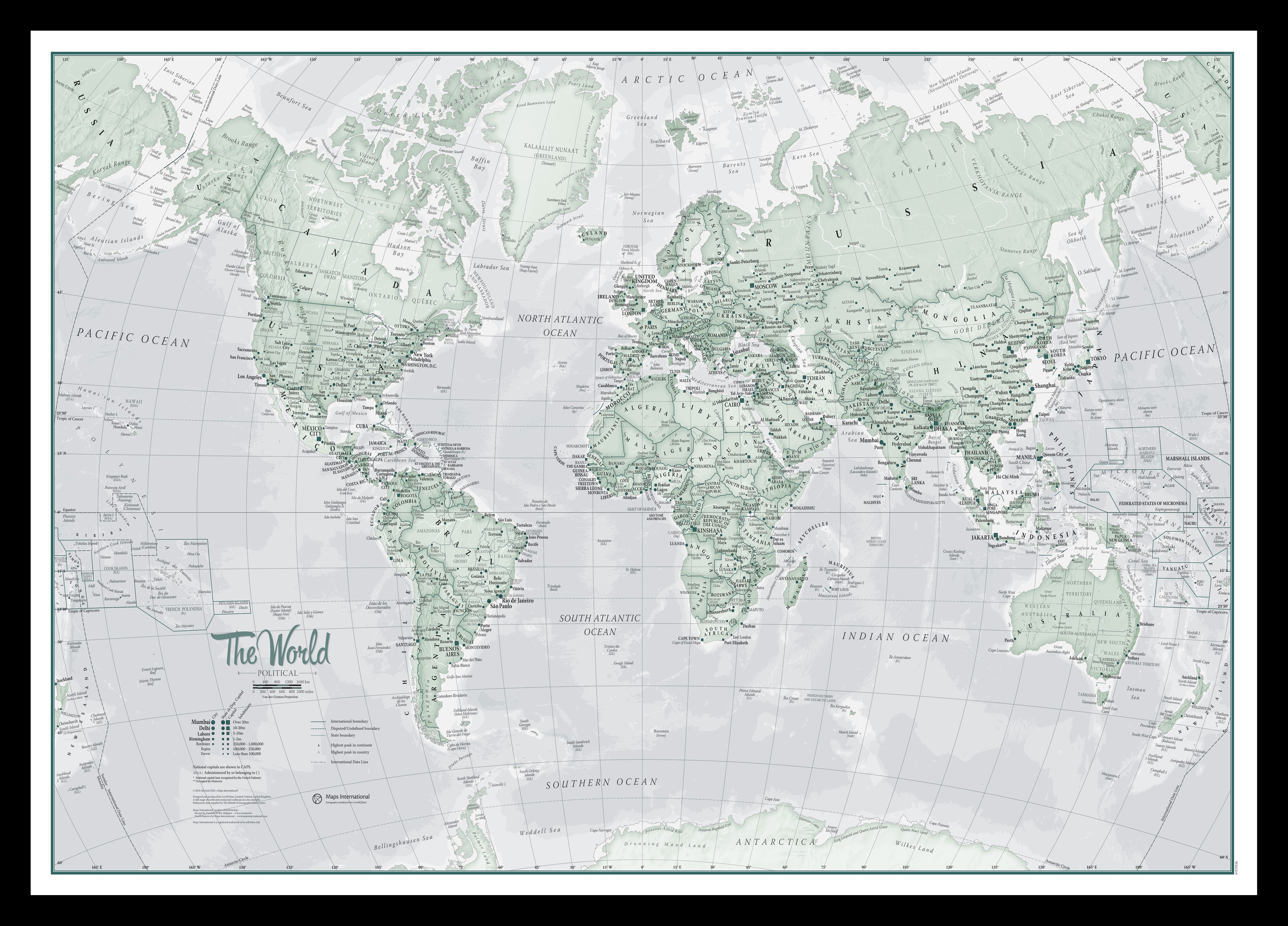 The World Is Art Wall Map Rustic Black Frame Pinbl