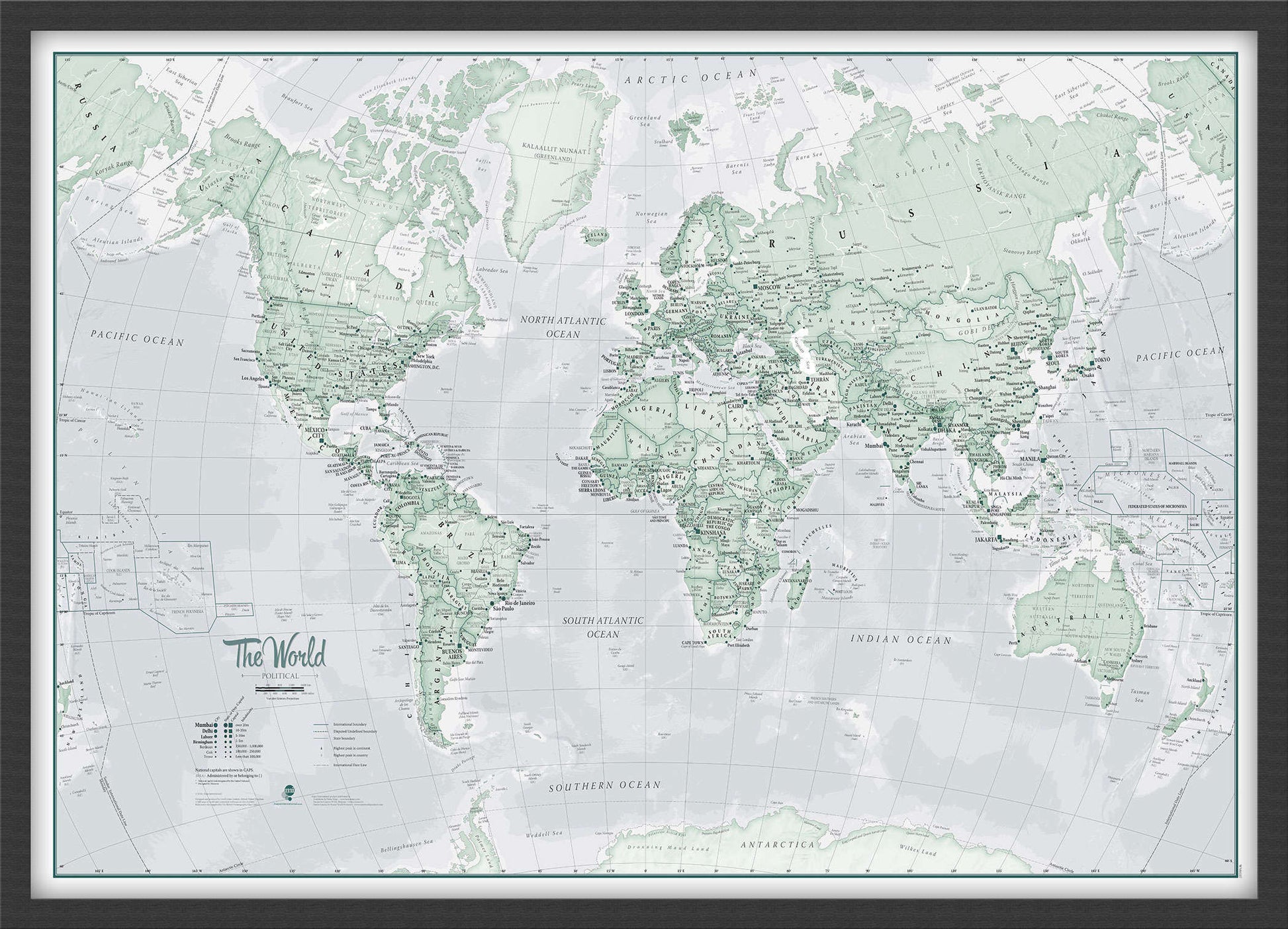 WM01227_M_BWBLA - The World Is Art - Wall Map Rustic