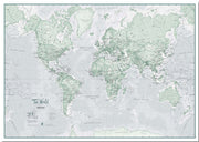 WM01227_S_PNBRD - The World Is Art - Wall Map Rustic