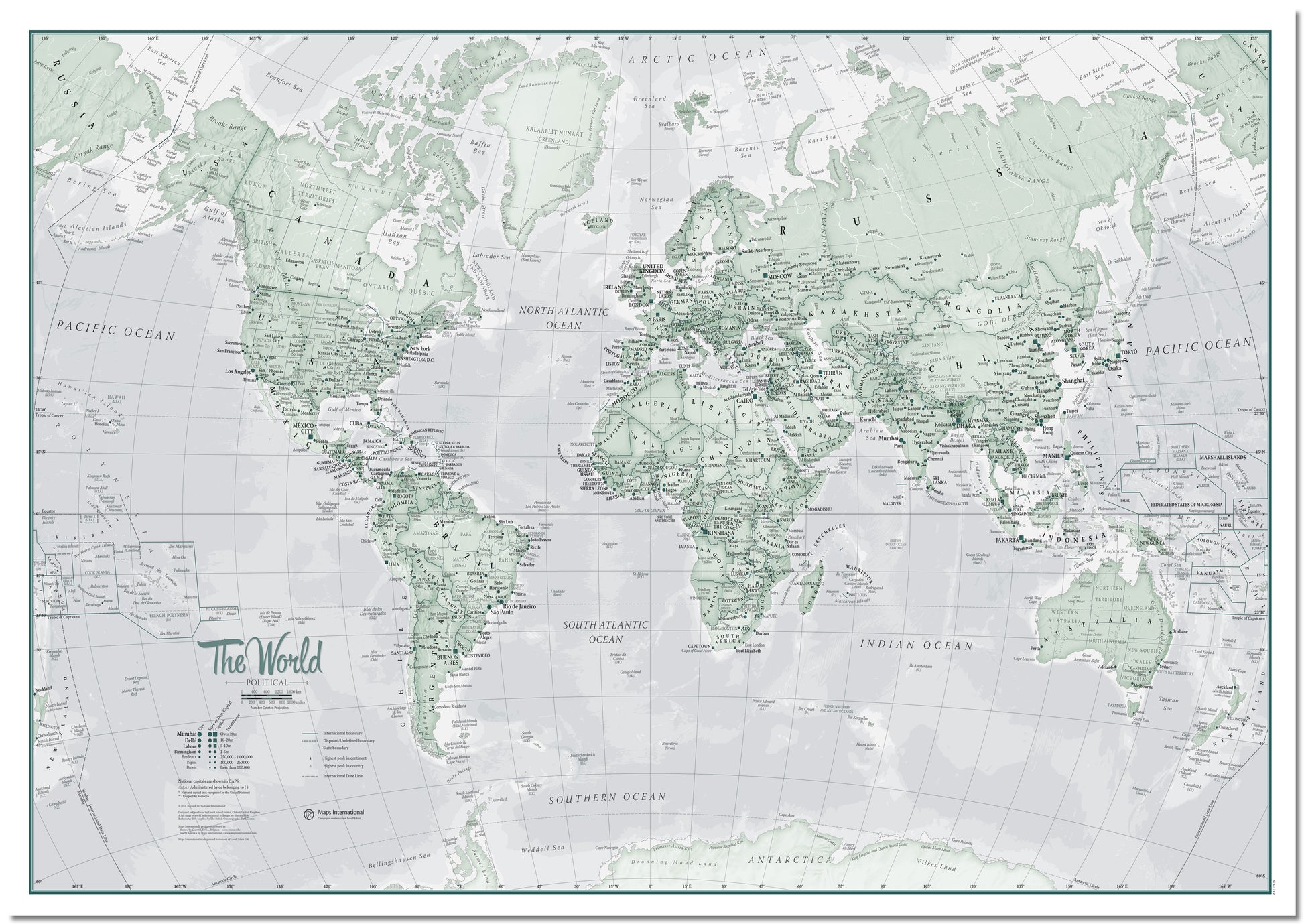 The World Is Art Wall Map Rustic Board Board