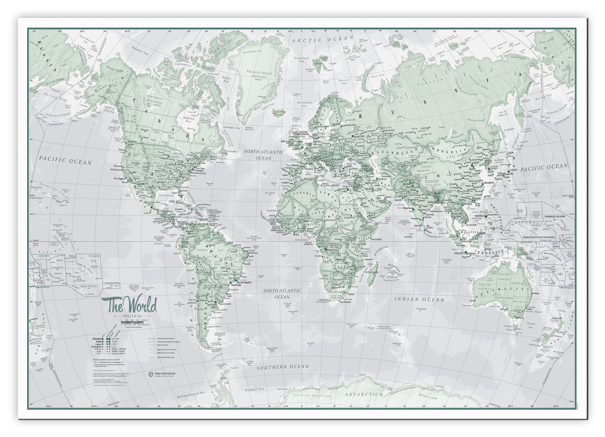 The World Is Art Wall Map Rustic Canvas Canva