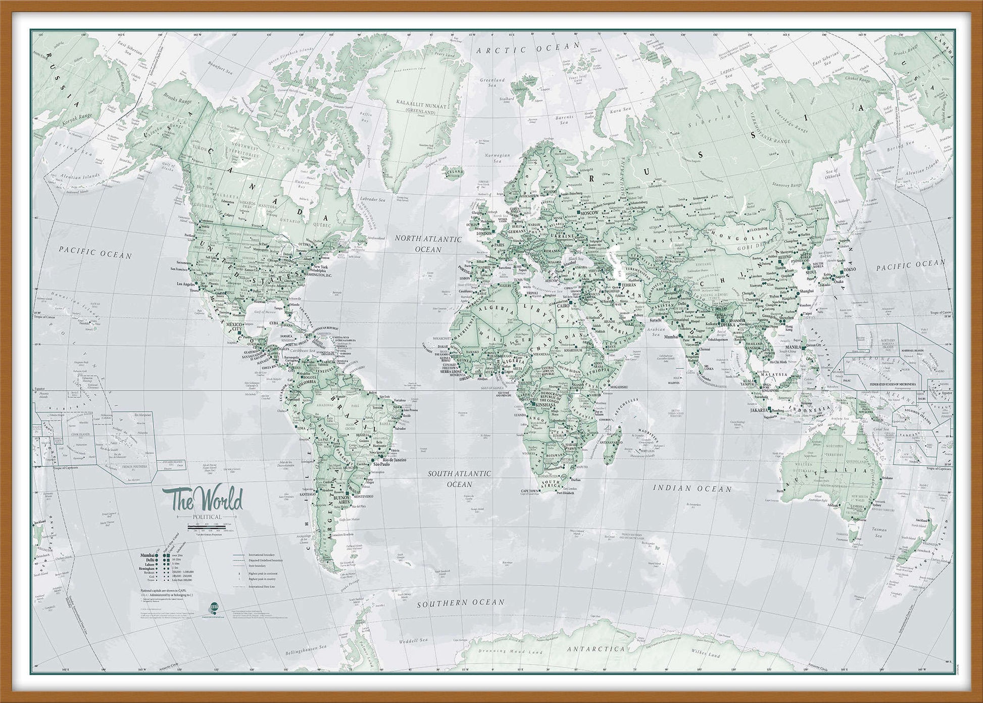 WM01227_L_LBWTE - The World Is Art - Wall Map Rustic