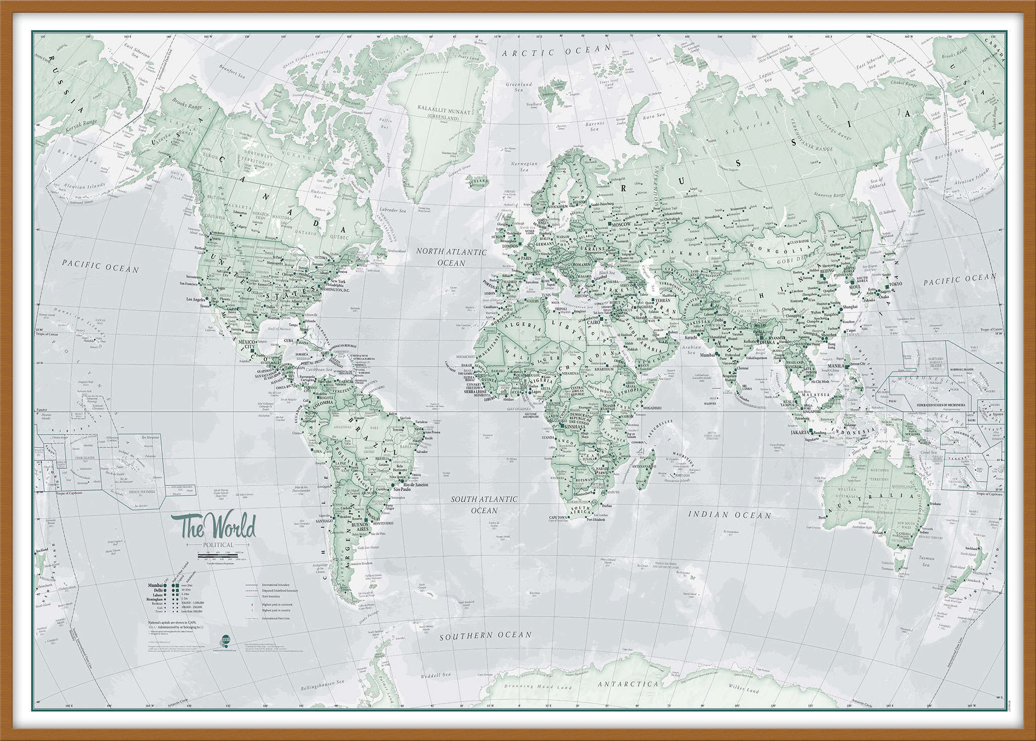 WM01227_L_LBWTE - The World Is Art - Wall Map Rustic