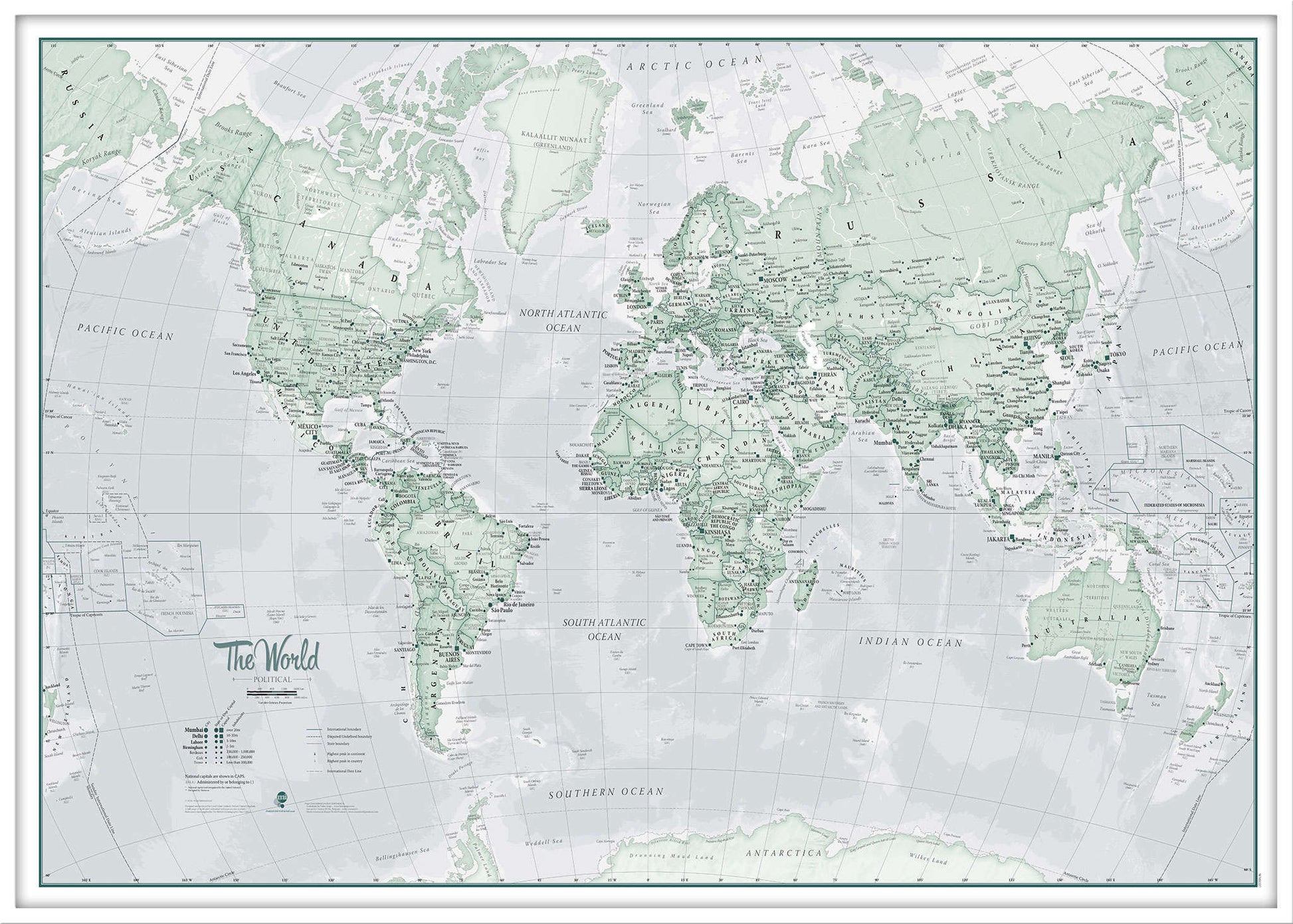 WM01227_L_LBWWH - The World Is Art - Wall Map Rustic