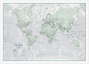 WM01227_L_WDWHI - The World Is Art - Wall Map Rustic