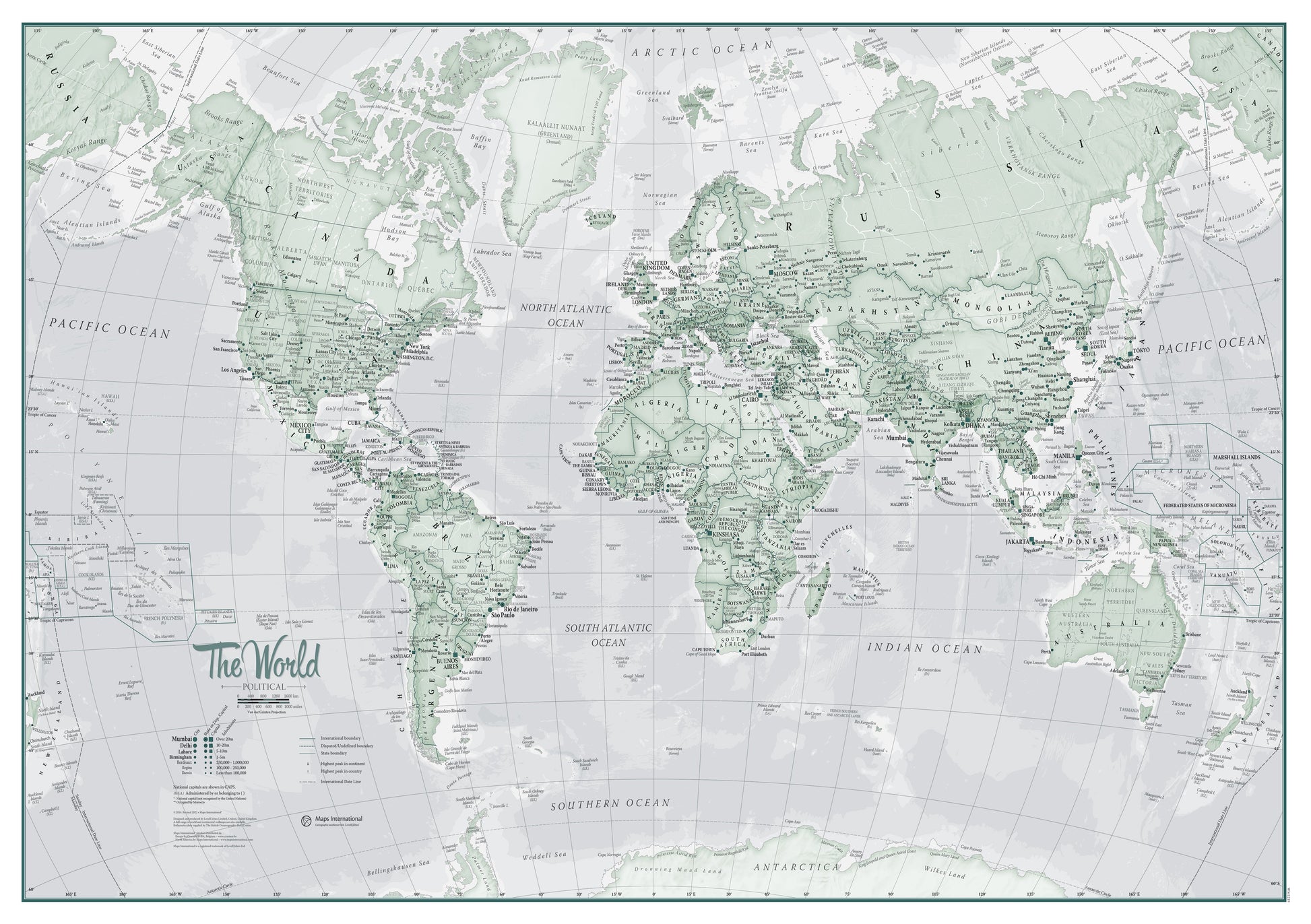 WM01227_S_LAMIN - The World Is Art - Wall Map Rustic