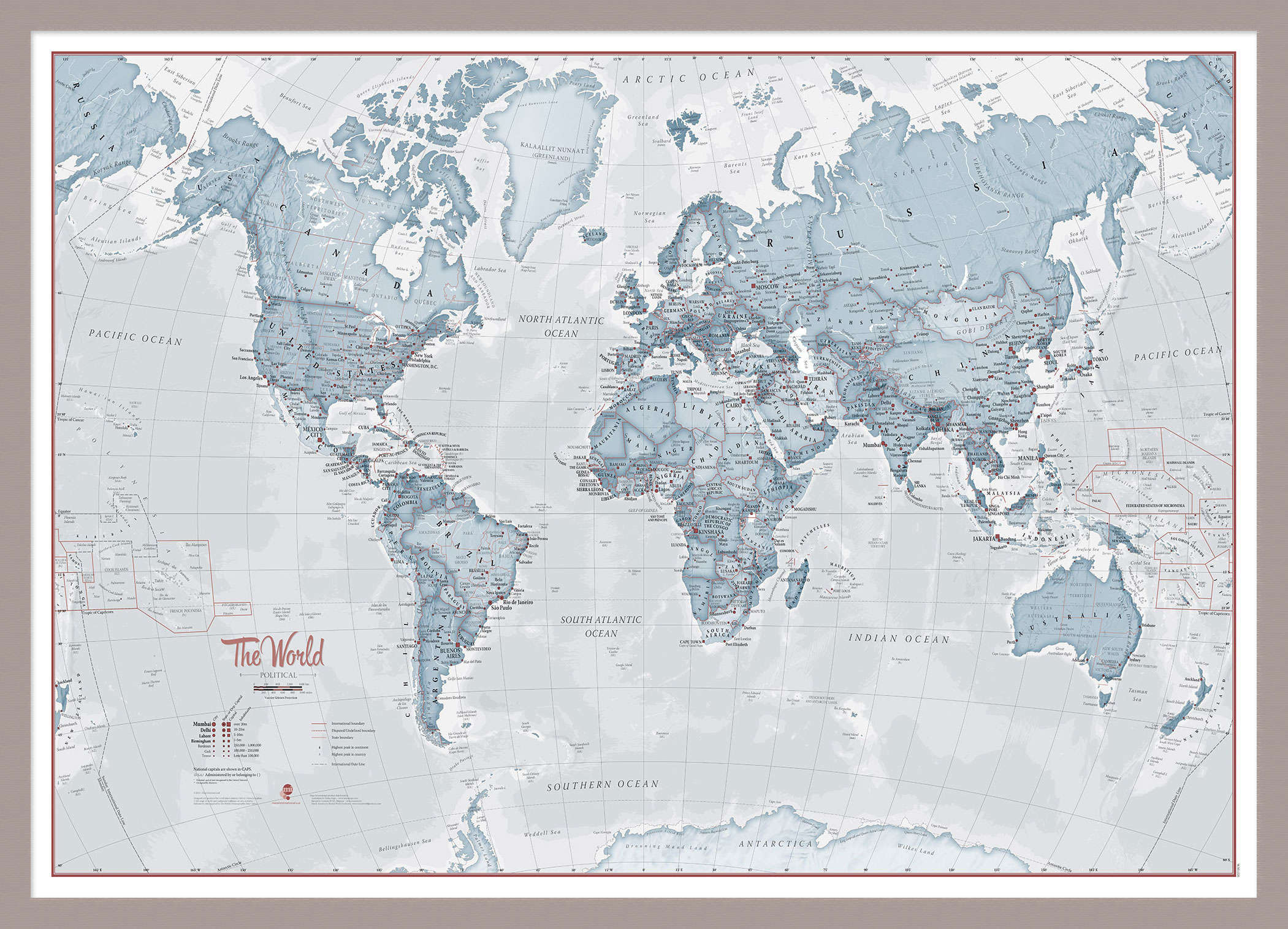 WM01225_S_MGFAL - The World Is Art - Wall Map Teal
