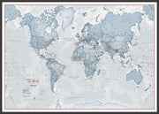 WM01225_L_LBWBL - The World Is Art - Wall Map Teal
