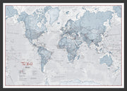 WM01225_M_WDBLA - The World Is Art - Wall Map Teal