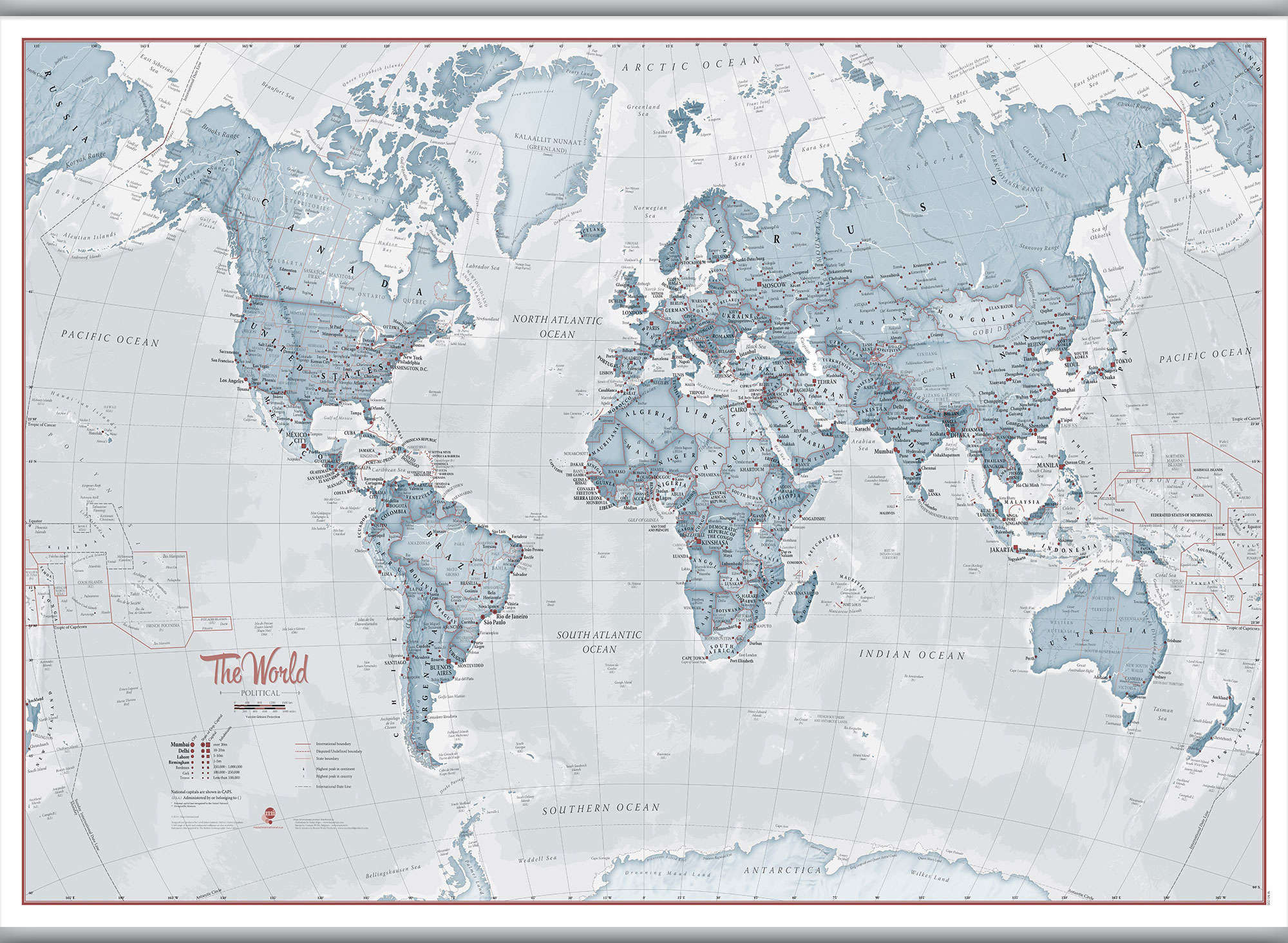WM01225_L_CANHB - The World Is Art - Wall Map Teal