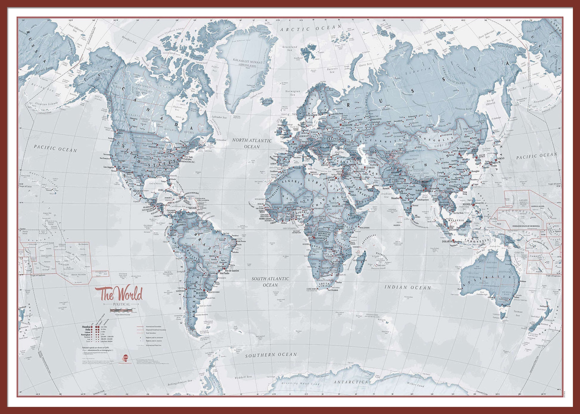 WM01225_H_LBDOK - The World Is Art - Wall Map Teal