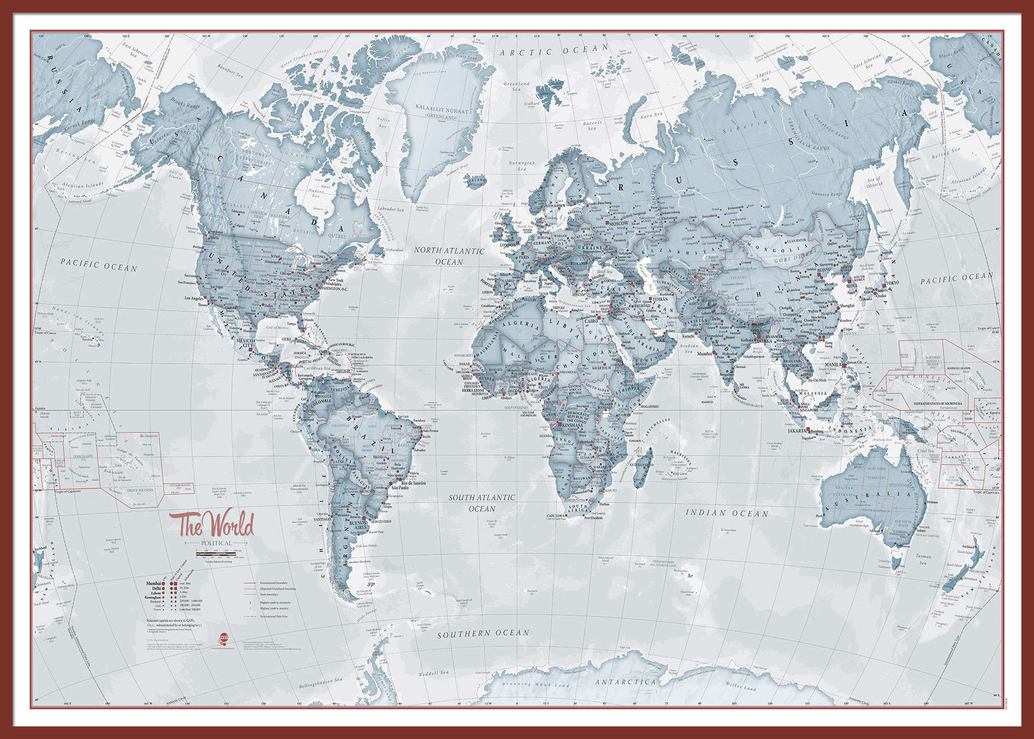 WM01225_H_LBDOK - The World Is Art - Wall Map Teal