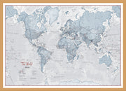 WM01225_M_BWOAK - The World Is Art - Wall Map Teal